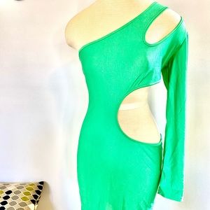 Green stretchy sexy dress